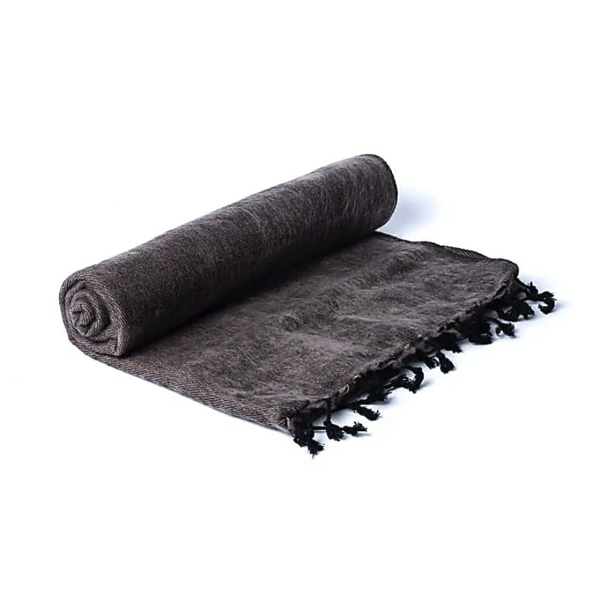 Tibetan Meditation Shawl - Grey - Tibetan Universe