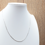 Chaîne Linéa Céleste – Maille Vénitienne Semi Torsadée en Argent 925 - univers tibet