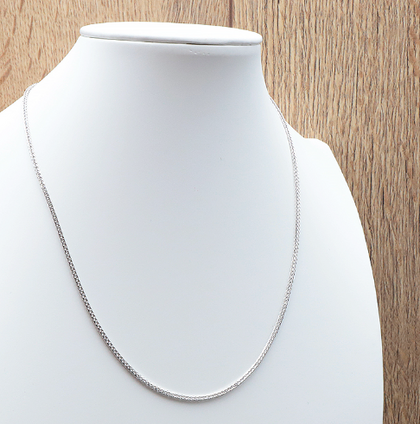 Chaîne Lumina – Maille Palmier en Argent 925 Rhodié - univers tibet