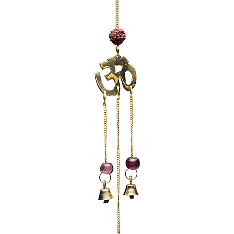 Campanas Decorativas Om y Semillas de Rudraksha - Mundo Tibet
