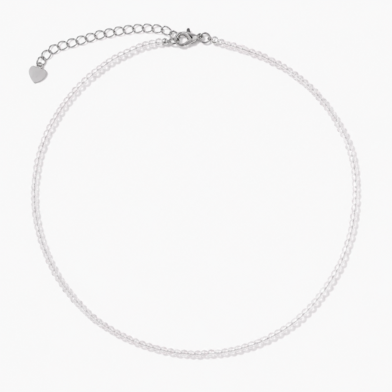 Collier Clarté d’Âme en Cristal de Roche Facetté - univers tibet