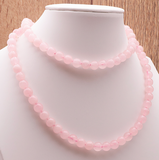 Collier Douceur du Cœur – Quartz Rose - univers tibet