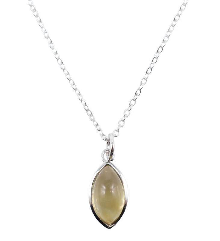 Collar Lágrima de Luz - Citrina y Plata 925 - Mundo Tibet