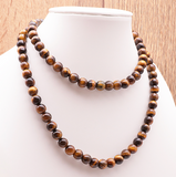 Collier Regard Protecteur – Œil de Tigre - univers tibet