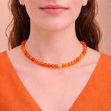 Collier Flamme Vitale – Cornaline - univers tibet