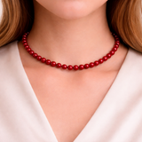 Collier Terre d’Ancrage – Jaspe Rouge - univers tibet