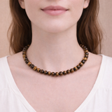 Collier Regard Protecteur – Œil de Tigre - univers tibet