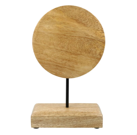 Décoration Croissant de Lune en Bois de Manguier & Sélénite - Lumière & Renouveau - univers tibet