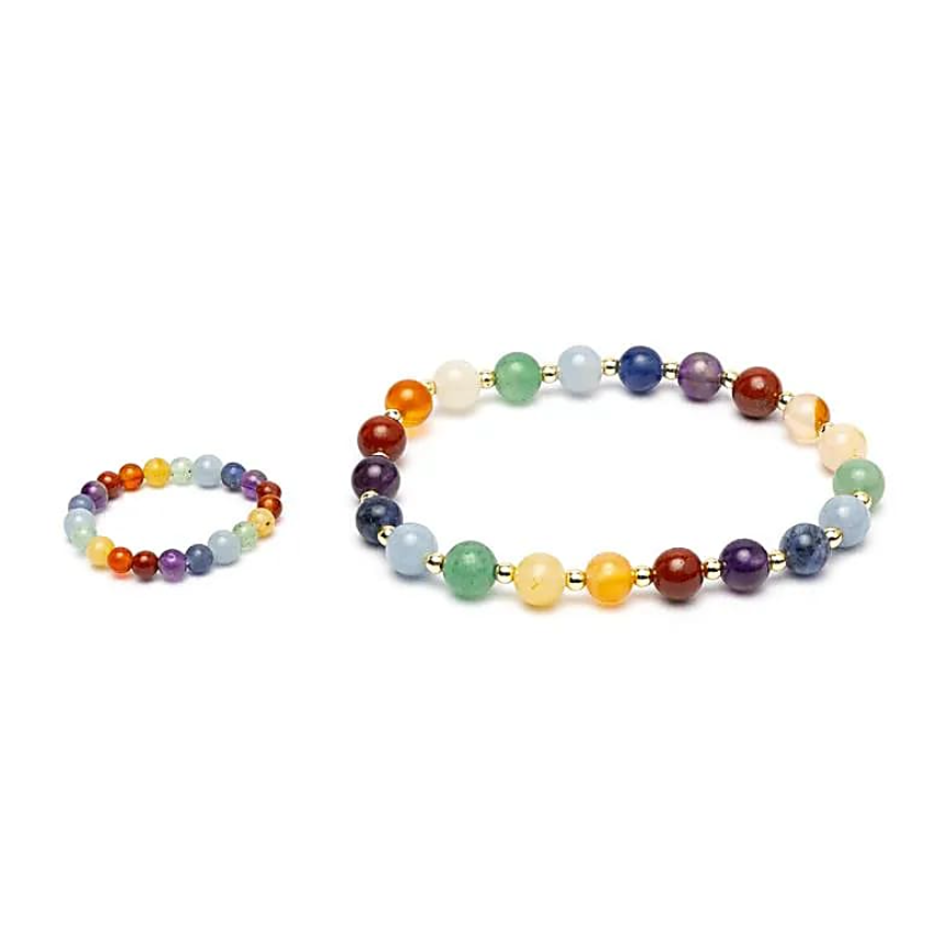 Ensemble Bracelet & Bague 7 Chakras – Équilibre & Énergie Vitale - univers tibet