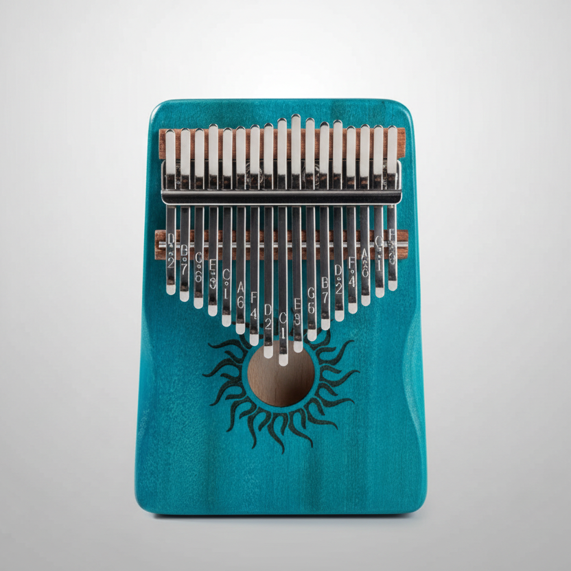 17-key Wooden Maple Kalimba - Tibetan Style