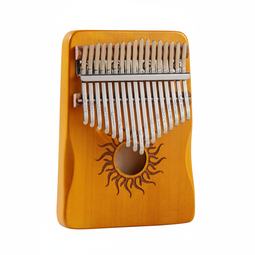 17-Key Yellow Maple Wood Kalimba - Tibetan Style