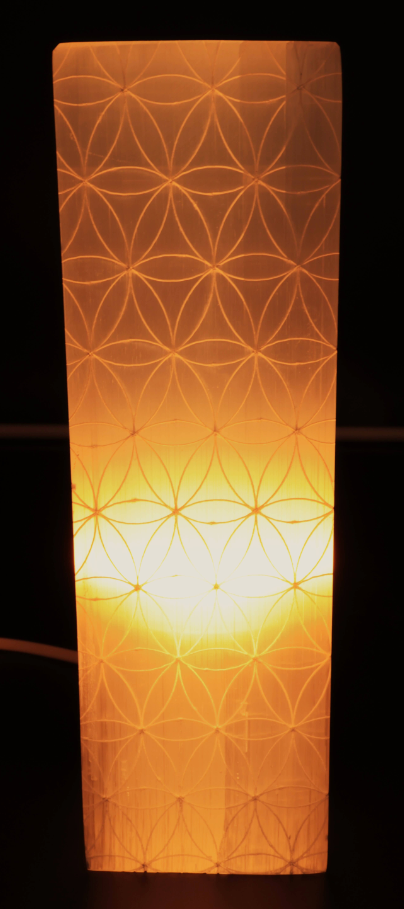 Selenite Rectangle Lamp, 25 cm - Tibetan Universe