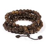Mala 108 perles en noix de coco - univers tibet