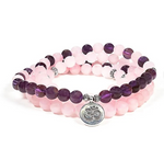 Mala Tibétain 108 Perles Quartz Rose Symbole OM - Univers Tibet