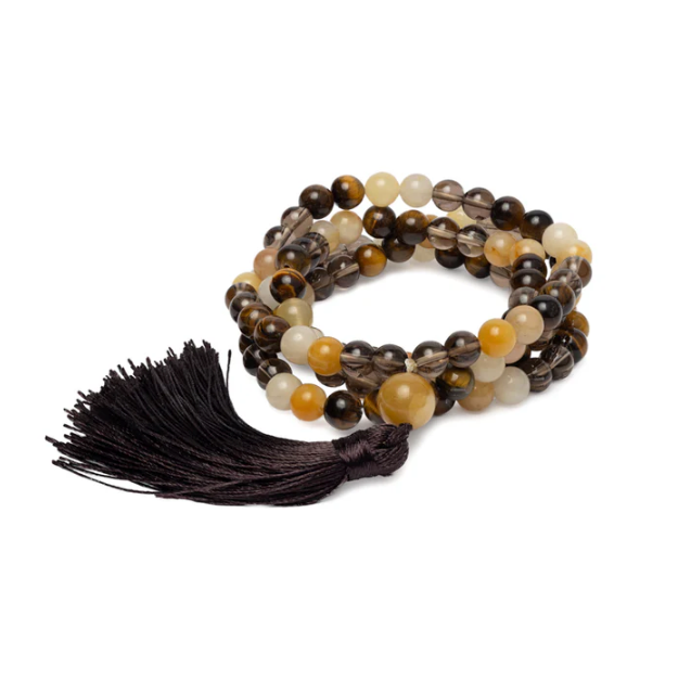Mala Tibétain Protection Solaire - Jaspe Jaune, Oeil de Tigre & Quartz Fumé
- Univers tibet