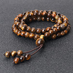 Mala tibétain 108 perles Oeil de tigre - Univers tibet