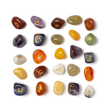 Oracle Runique 7 Chakras – 25 Runes en Pierres Naturelles AA - univers tibet