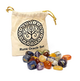 Oracle Runique 7 Chakras – 25 Runes en Pierres Naturelles AA - univers tibet