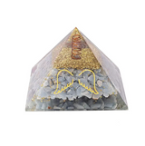 Orgonite Pyramid with Angel Wings – Angelite & Angel Symbol - Tibetan Universe