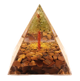 Orgonite Tree of Life Pyramid – Aventurine & Tiger's Eye - Tibetan Universe