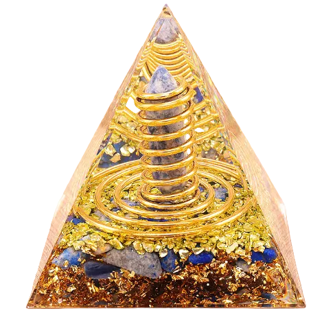 Orgonite Pyramid Generator – Lapis Lazuli - Tibetan Universe