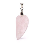 Pendentif Ailes d'Ange en Quartz Rose - Protection & Douceur du Cœur - Univers TIbet