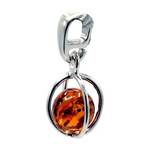Pendentif Argent Sterling 925 et Bille d’Ambre - Univers TIbet
