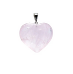 Pendentif Coeur Quartz Rose - Univers Tibet