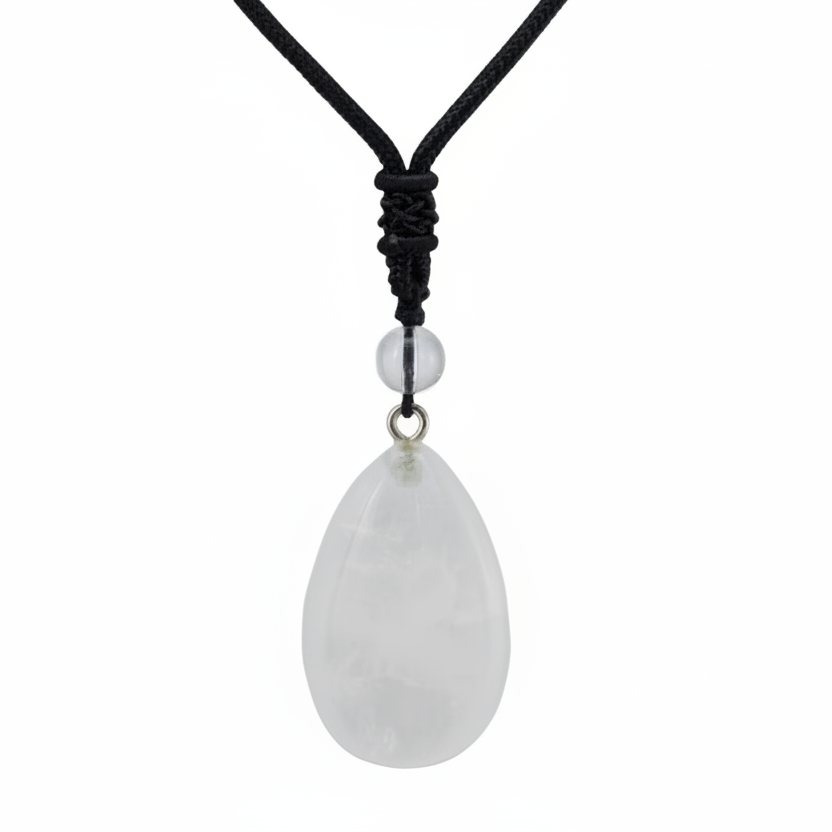 Pendentif Goutte Cristal de Roche - Univers TIbet