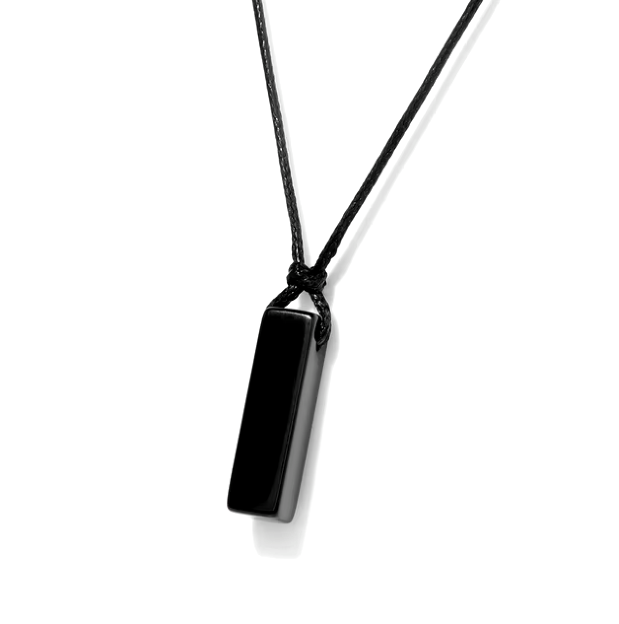 Pendentif Pierre Naturelle Géométrique Obsidienne - Univers Tibet