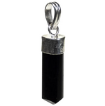 Pendentif Pointe en Tourmaline Noire Naturelle - univers tibet