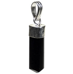 Pendentif Pointe en Tourmaline Noire Naturelle - univers tibet