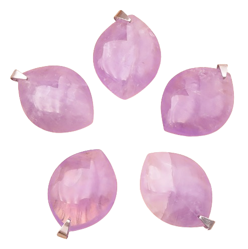 Anhänger Serenity – Amethyst AA, flache, freiform gegebene Stein – Tibetwelt