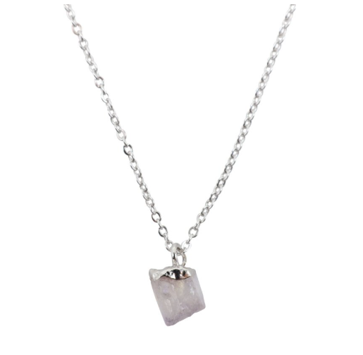 Pendentif Éclat de Lune - Pierre de Lune Brute – Argent 925 - univers tibet