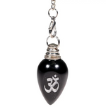 pendule Om agate noire - Univers Tibet