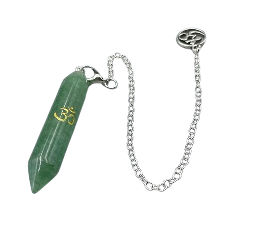 Pendule Om d'Harmonie Aventurine - Équilibre, chance et sérénité - Univers Tibet