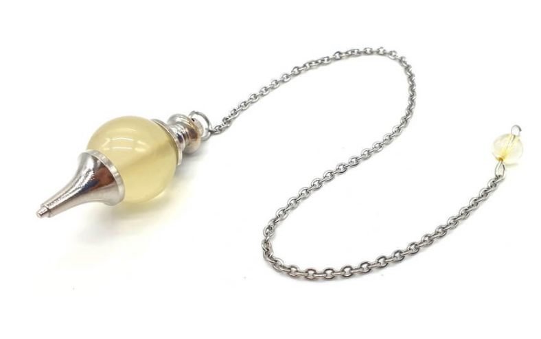 Natural Citrine Sphere Pendulum – Clarity, Abundance, and Solar Energy - Tibetan Universe