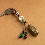 Porte-Clés Tibétain Amulette Mantra Six Mots - Unviers Tibet