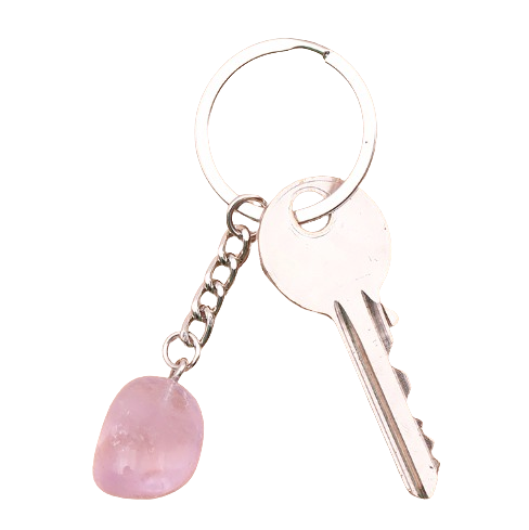 Schlüsselanhänger Calma – Amethyst A+, Gerolltes Stein 15–30 mm - Tibetwelt
