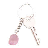 Porte-clés Calma – Améthyste A+, Pierre Roulée 15–30 mm - univers tibet