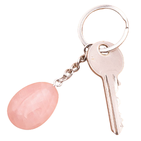 Caresse Keychain – Rose Quartz A, Drop - Tibetan Universe