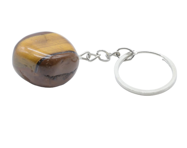 Tiger Eye Rolled Keychain – Protection and Trust - Tibetan Universe