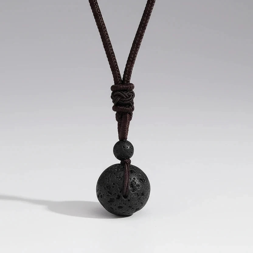 pendentif pierre naturelle astral pierre de lave - univers tibet