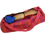 Sac de Yoga Rayé Rose Coton - Univers TIbet