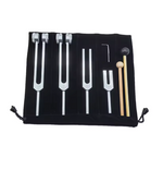 Set de 4 Diapasons Thérapeutiques - 128 Hz, 136,1 Hz, 528 Hz et 4096 Hz - Univers Tibet
