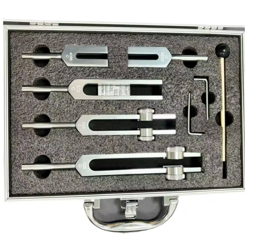 Set of 5 Therapeutic Diapasons, 128 Hz, 256 Hz, 512 Hz, 4096 Hz and 4225 Hz - Tibetan Universe