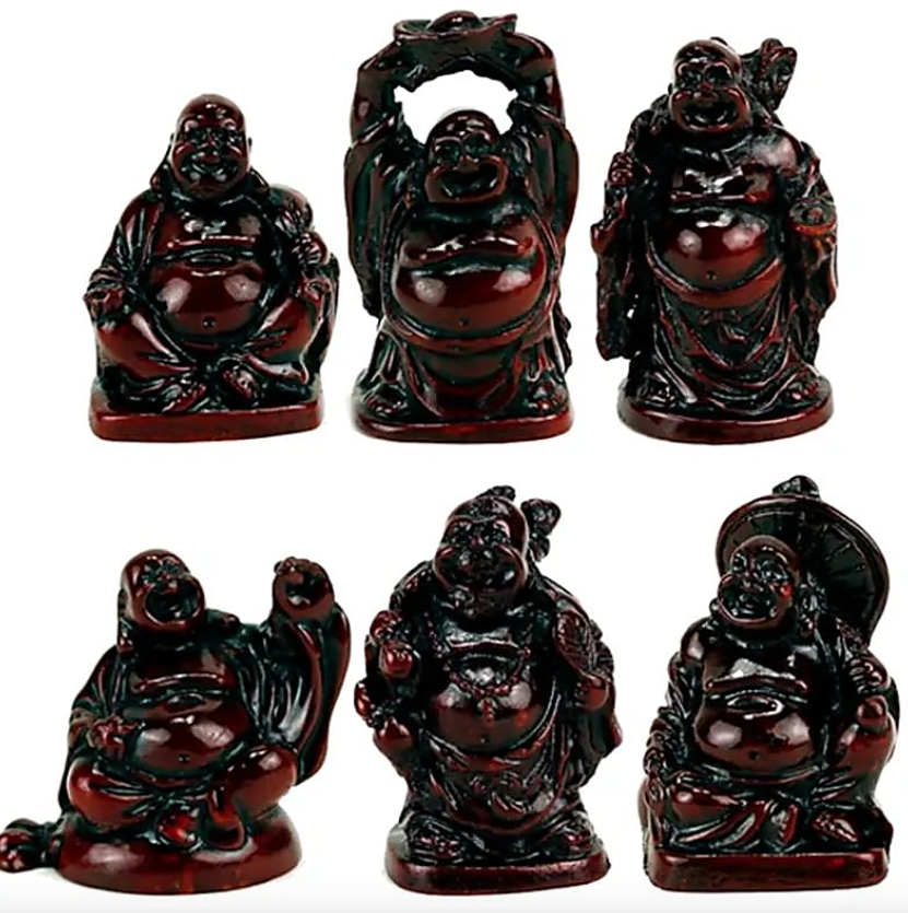 Set de 6 statuettes Bouddhas en Polystone - Univers Tibet