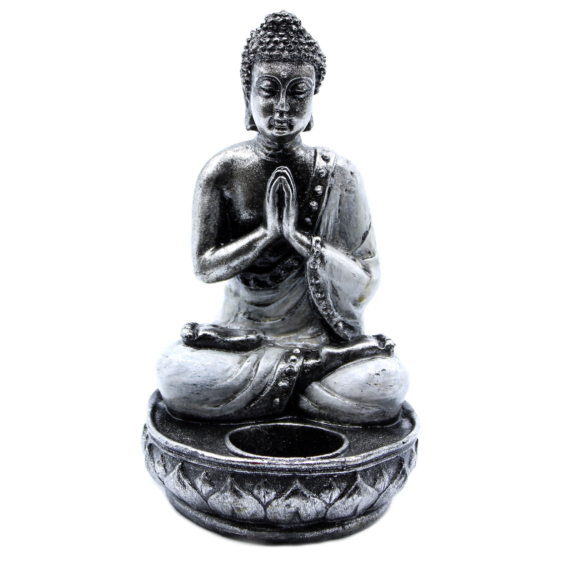 Statue Bouddha Anjali Mudra avec Bougeoir - Univers Tibet