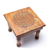 Flower of Life Table – Sacred Energy & Harmony in Acacia Wood - Tibetan Universe