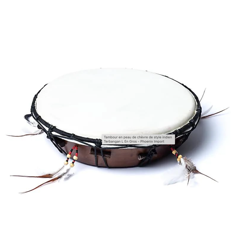 Tambour en Peau de Chèvre de Style Terbangan - Univers Tibet